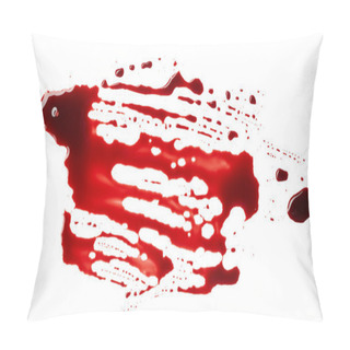 Personality  Blood Isolated On White Background Pillow Covers