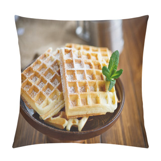 Personality  Viennese Waffles With Powdered Sugar Pillow Covers
