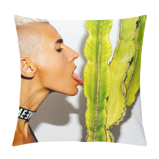 Personality  Lick It. Cactus Lover. Fashion Sexy Freak Tomboy Girl Pillow Covers