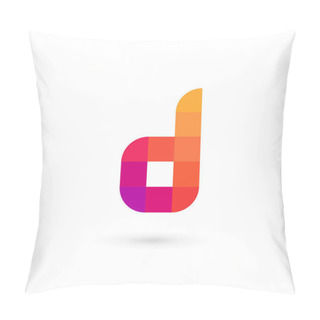 Personality  Letter D Mosaic Logo Icon Design Template Elements Pillow Covers