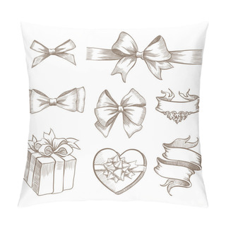 Personality  Vintage Ribbon Bow Banners Pillow Covers
