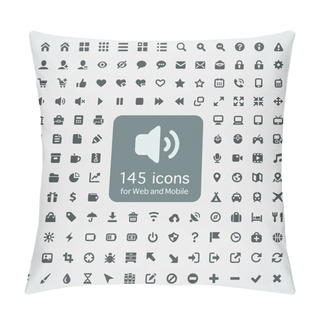 Personality  Set Of 145 Quality Icons For Web And Mobile. Pillow Covers