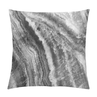 Personality  Crystal, An Abstract Black-and-white Background. Macro Pillow Covers
