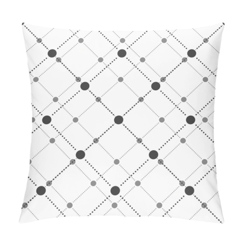 Personality  Abstract geometric pattern of the points. Gray and white texture. Seamless vector background pillow covers