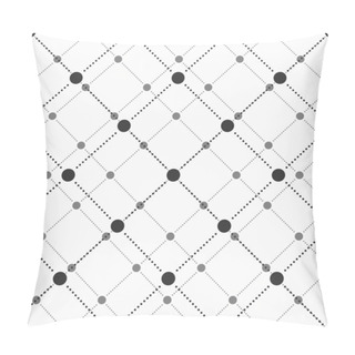 Personality Abstract Geometric Pattern Of The Points. Gray And White Texture. Seamless Vector Background Pillow Covers