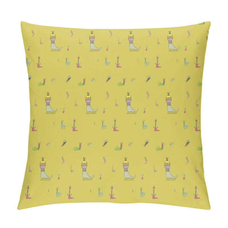 Personality  Colored background with different accessories pillow covers