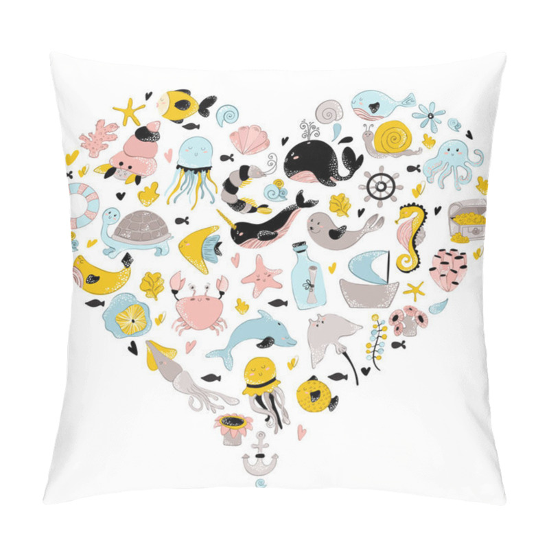 Personality  Vector Sea Animals Pillow Covers