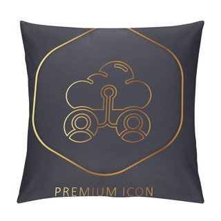 Personality  Accounts Golden Line Premium Logo Or Icon Pillow Covers