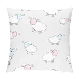 Personality  Abstract Lamb Seamless Pattern Background Vector Illustration Pillow Covers