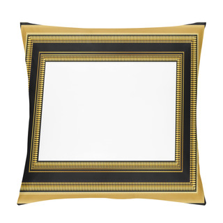 Personality  Old Antique Gold Frame Over White Background Pillow Covers