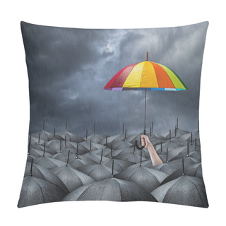 Personality  Rainbow Umbrella Concept Pillow Covers