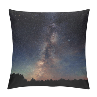 Personality  Milky Way Over Forest Pillow Covers