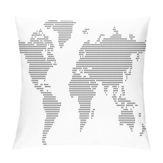 Personality  Dotted World Map Pillow Covers