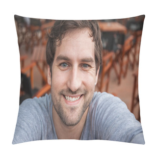 Personality  Handsome Man Taking Selfie Pillow Covers
