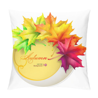 Personality  Set Of Autumn Leaves Of Maple. Pillow Covers