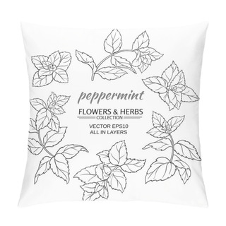 Personality  Peppermint Vector Set Pillow Covers