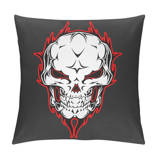 Personality  Vector Design Of Skull  Pillow Covers
