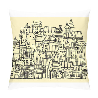 Personality  Doodle Town Pillow Covers