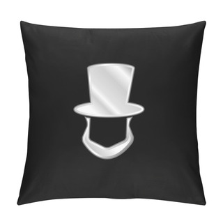 Personality  Abraham Lincoln Hat And Beard Shapes Silver Plated Metallic Icon Pillow Covers