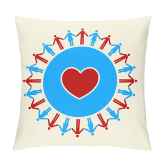 Personality Hands Around The World Pillow Covers