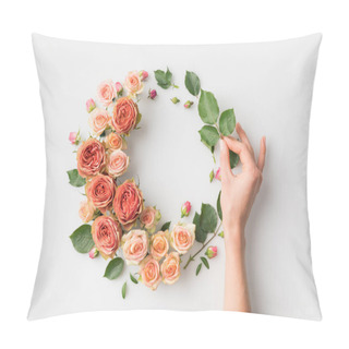 Personality  Hand With Flower Wreath Pillow Covers