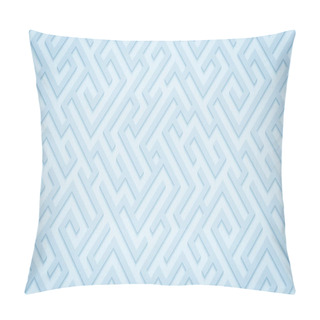 Personality  Geometric Illustration With Maze. Labyrinth. Pillow Covers