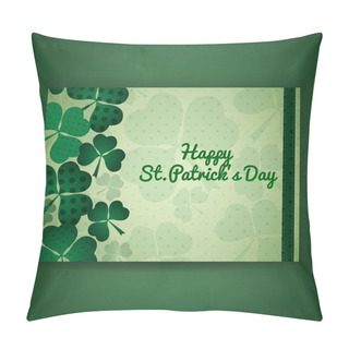 Personality  St. Patrick Greeting Card, Vector Pillow Covers