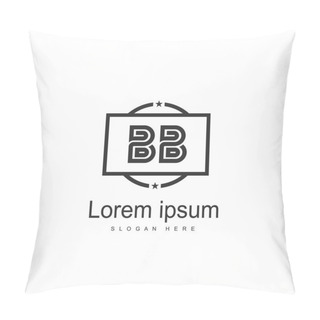 Personality  Letter Logo BB Template Vector Design Pillow Covers