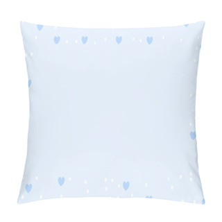 Personality  Vector Blue Hearts Background Design Vector Pillow Covers