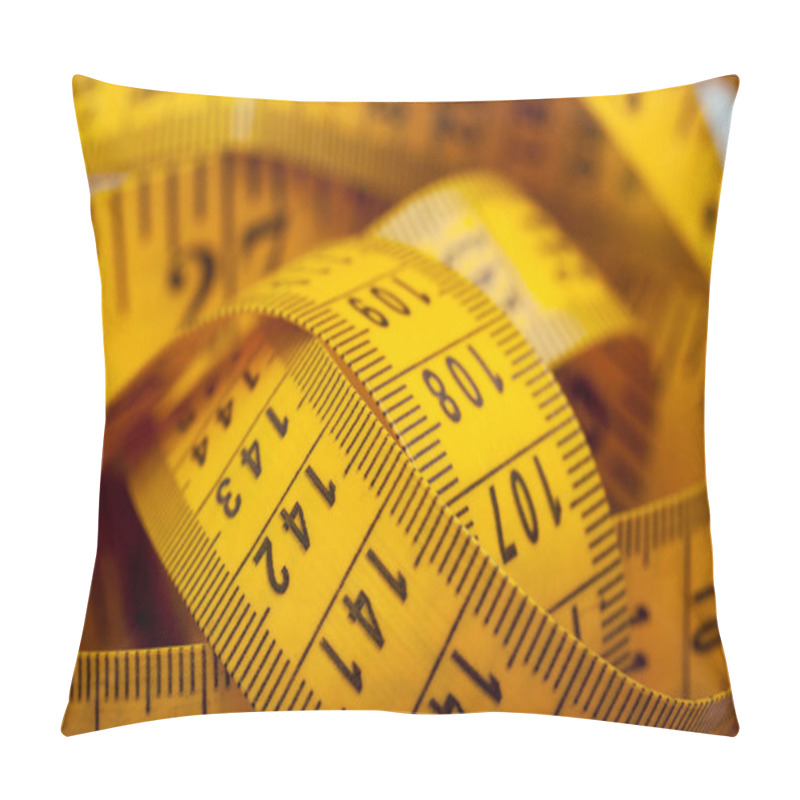 Personality  Measuring Tape On Textile Shallow Depth Of Field Pillow Covers