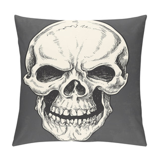 Personality  Hand Drawn Skull Vector Pillow Covers