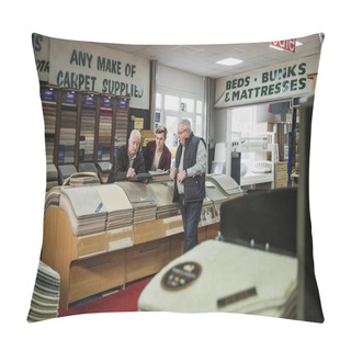 Personality  Multi-generation Family Business Are Stocking Their Carpet And Furniture Shop. Pillow Covers