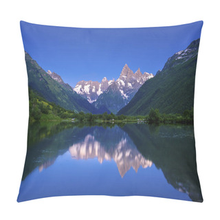 Personality  Evening On The Lake In The Mountains In The Summer. Rosia. Domba Pillow Covers
