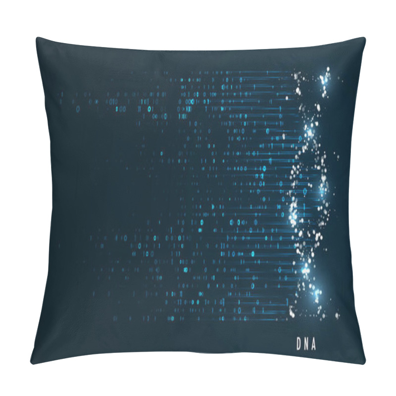 Personality  Big Genomic Data Visualization. DNA Test, Genom Map. Graphic Concept For Your Design Pillow Covers