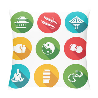 Personality  Wing Chun Icons Set Pillow Covers