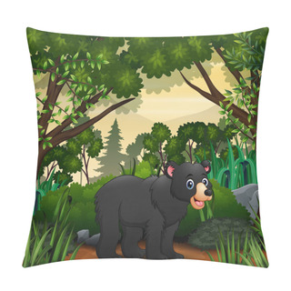 Personality  Cute A Bear Walking In The Jungle Pillow Covers