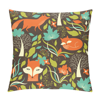Personality  Seamless Pattern With A Fox Pillow Covers