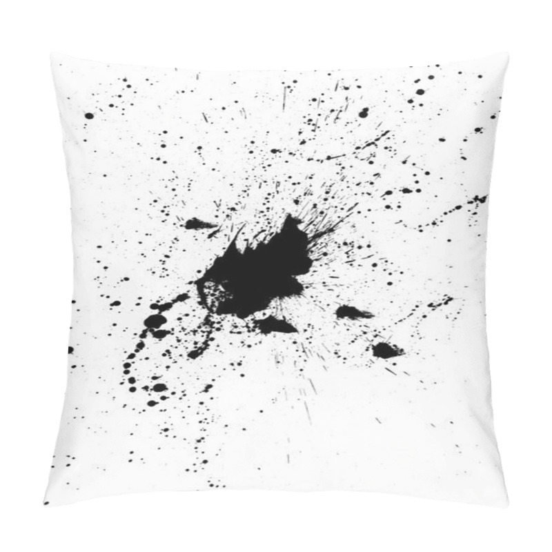 Personality  Black Paint Messy Splatter Pillow Covers