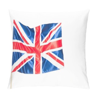 Personality  British Flag Of United Kingdom With Red Cross Isolated On White  Pillow Covers