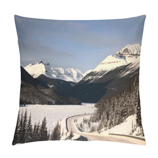 Personality  Rocky Mountains In Winter Canada Pillow Covers