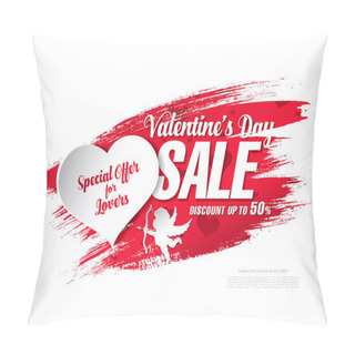 Personality  Valentine Day Sale Banner Pillow Covers
