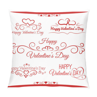 Personality  Set Of Calligraphic Greetings For Valentines Day Pillow Covers