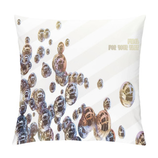 Personality  Metal 3d Sphere Abstraction Pillow Covers