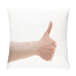Personality  Male Hand Showing Thumb Up Sign Pillow Covers