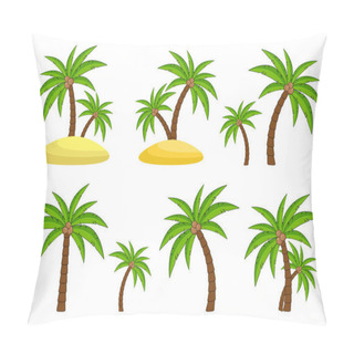 Personality  Palm Trees. Plants Of Tropical Forest. Landscape Elements For Design. Pillow Covers