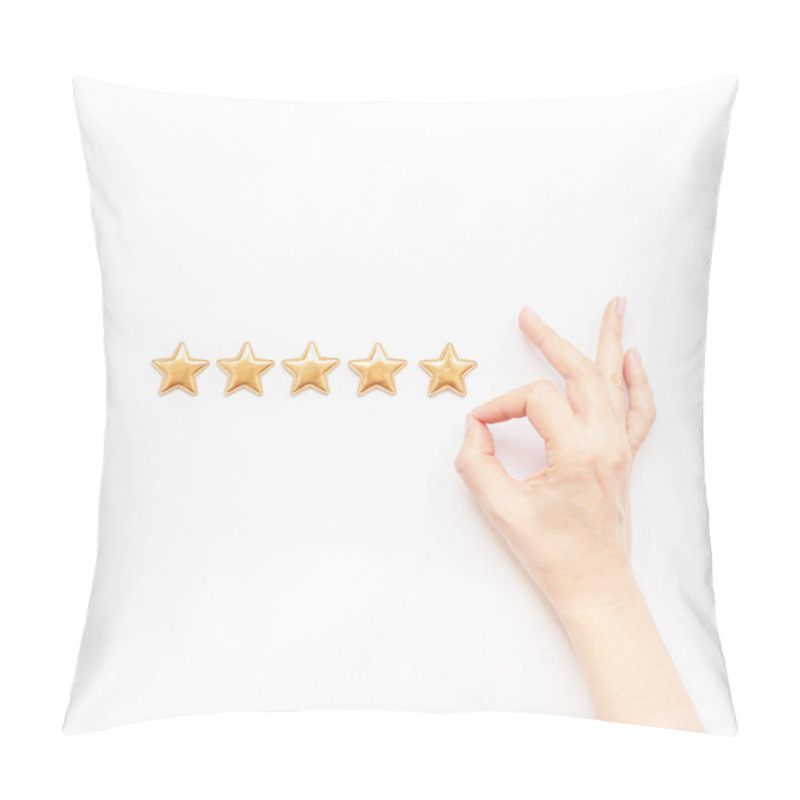 Personality  Five Stars Customer Experience Feedback Concept Pillow Covers