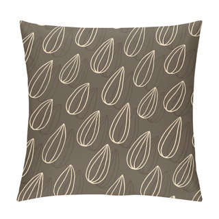 Personality  Pattern With Seeds On Brown Background Pillow Covers