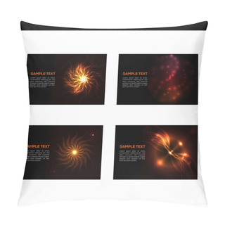 Personality  Set Of Abstract Orange Backgrounds Pillow Covers