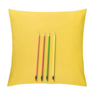 Personality  Four Colored Pencils With Erasers Pillow Covers