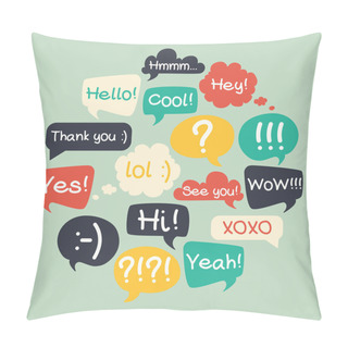 Personality  Speach Bubbles. Pillow Covers